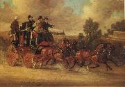 Pollard, James Springing Them up to meet the Train and Just in time for the Coach to Hull oil painting